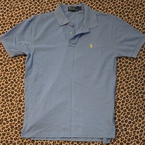Vintage Polo Ralph Lauren Men's Sky Blue Polo Shirt - Small